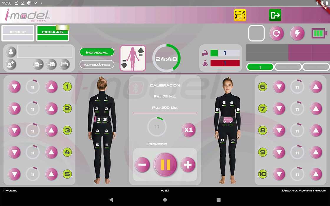 Precision targeted EMS body sculpting
