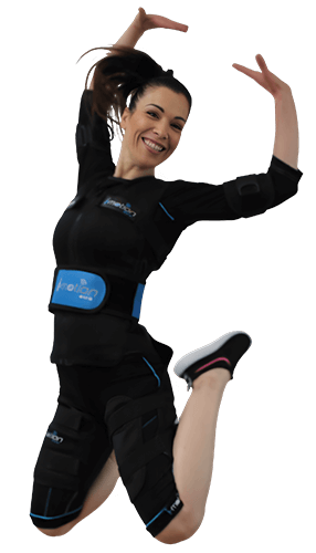 Woman in I-motion EMS suit